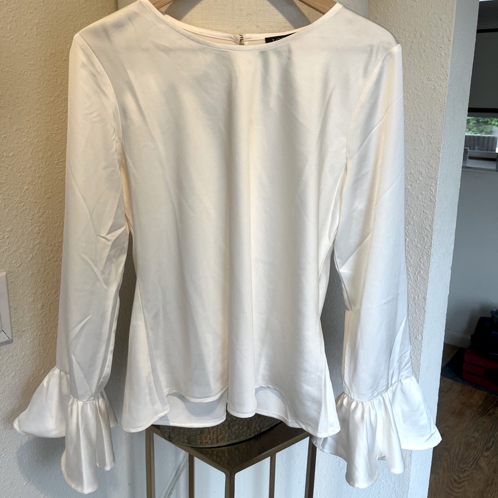 J. Crew Fluted Cuff Blouse 🌸
